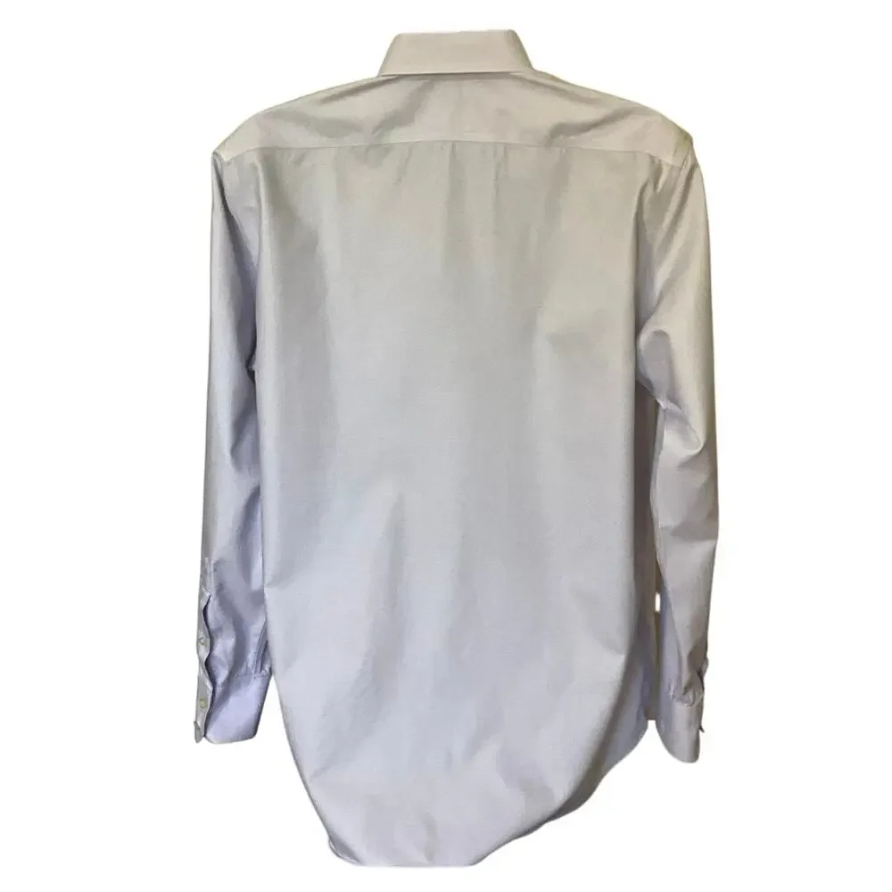 Banana Republic Dress Shirt Men’s Large Lavender Non-Iron Slim Fit 100% Cotton